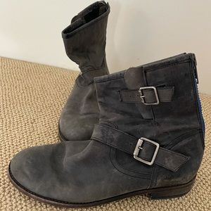 Steve Madden Distressed Leather Low Moto Boot